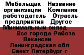 Мебельщик › Название организации ­ Компания-работодатель › Отрасль предприятия ­ Другое › Минимальный оклад ­ 30 000 - Все города Работа » Вакансии   . Ленинградская обл.,Санкт-Петербург г.